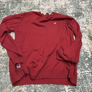 LRG Embroidered Giraffe Sweater 2XL Men's Red Cotton